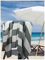 Silver premium beach towel