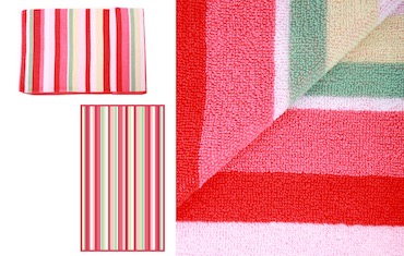 Flamingo Large Striped Beach Towel detail