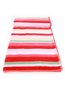Flaming Large Striped Beach Towel