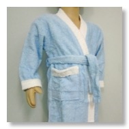 Blue and White Kids Robe