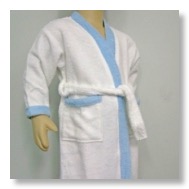 White and Blue Kids Robe