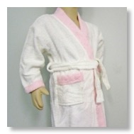 White and Pink Kids Robe